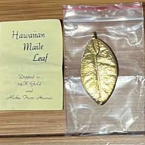 14k dipped Hawaiian Maile leaf
